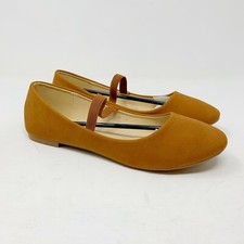 New Bella Marue Stacy-33 Elastic Strap Ballet Flata Cognac Size 8.5