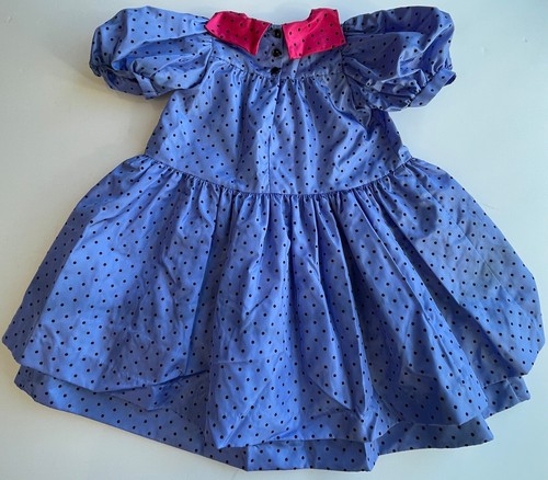 VTG 80'S-90'S MOUSE FEATHERS BLUE&PINK POLKA DOT RUFFLE FLOUNCE DRESS*GIRL'S 4 - Picture 7 of 7