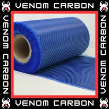12" Blue Carbon Fiber Color Hybrid Cloth Tape (3k, 5.7oz, 12" x 36")