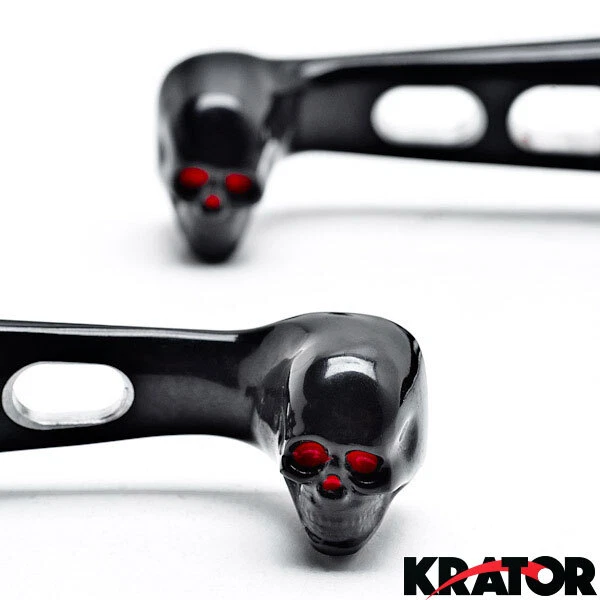 Palancas de mano calavera negras para Harley Davidson XL Sportster 1996-2003 883/1200 Foto 3 de 4