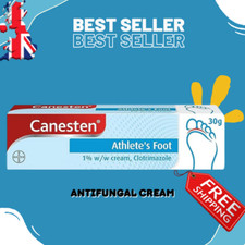 Image of Canesten Dual Action Anti-Fungal Cream 30g Treatment Athletes Foot Jock Itch
