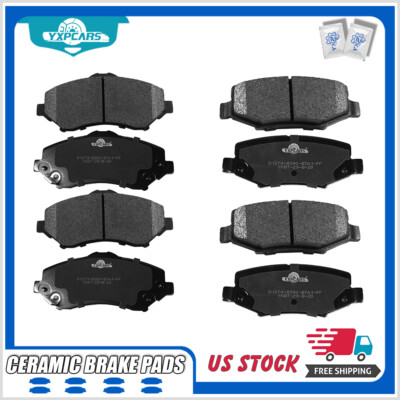 Front & Rear Ceramic Brake Pads Set for 2007 2008 2009 2010 - 2017 Jeep