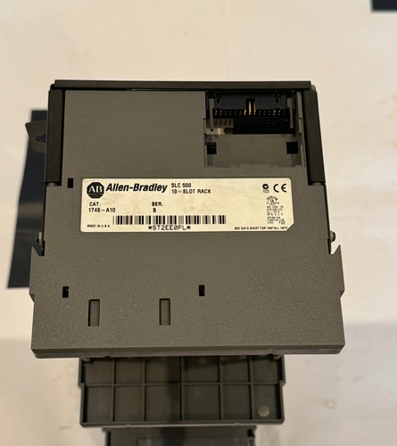 Allen Bradley 1746-A10 Series B SLC 500 10 Slot Rack 1746-P2 120V Power USED - Picture 5 of 9