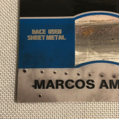 2010 Press Pass Marcos Ambrose Battle Armor Race Sheet Metal Relic Card /225 - Picture 5 of 8