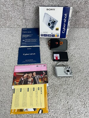 Sony Cybershot Digital Still Camera Mega Pixels 8.1 Model DSC-W90 Gray