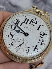 Vintage Hamilton Railway Special 992B RR Pocket Watch 21j 16s 10K. Intact screen