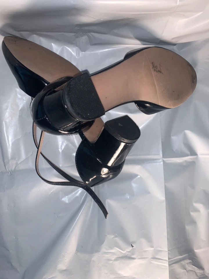 Madden девочка черный узор кожаный каблук девочек туфли размер 3 - Изображение 2 из 3