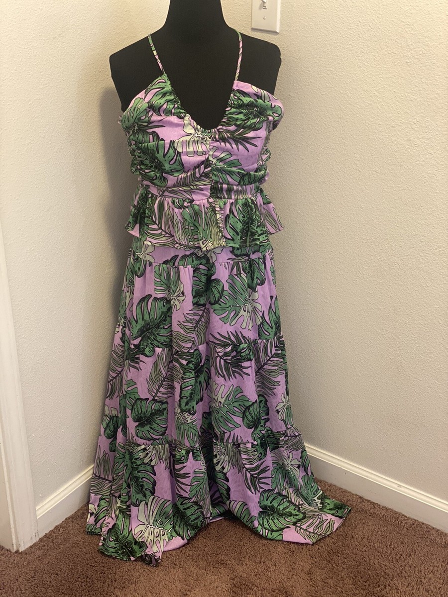 green and purple maxi dress Vesper Purple Green Maxi Dress