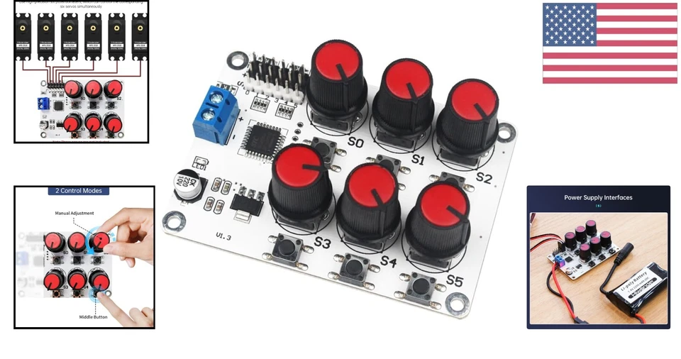 Digital 6 Channels Servo Tester with Over-Current Protection - Precision Control - Image 2 of 4