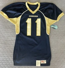 New With Tags Ripon Athletic Football Jersey L Condors Blue & Gold Ultrawick