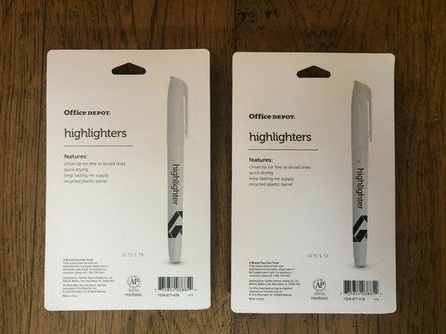 Office Depot Pen-Style Textmarker 100% recycelt 2 Packungen à 6 verschiedene Farben - Bild 2 von 2