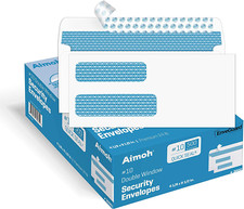 500 10 Double Window SELF Seal Security Envelopes - for Invoices Statements