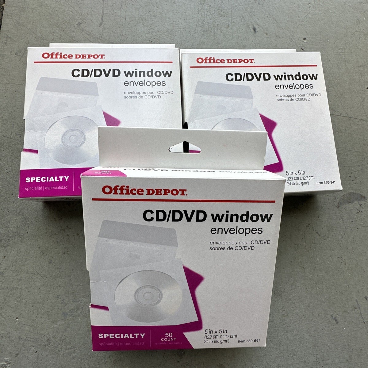 Office Depot Cd Sleeves Two Sided CD/DVD Pages For Three Ring Binder,