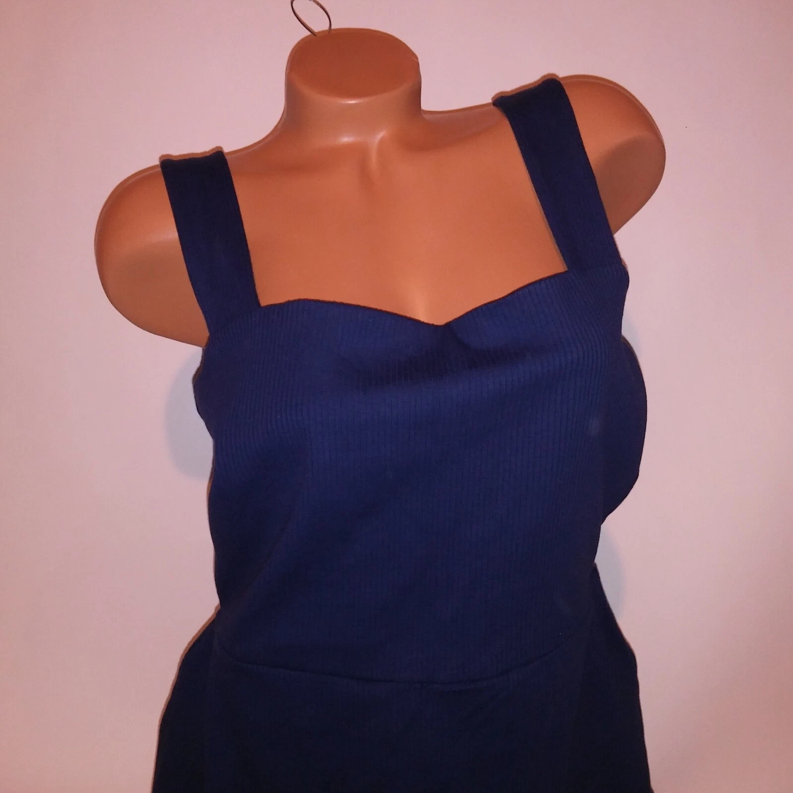 UNDERCOVER Abito da pattinatore Victoria Secret ROSA XL blu navy a costine scorciatoia linea nuovo