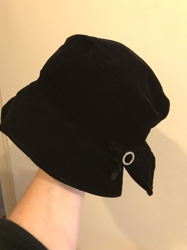Summer Tompkins Black Velvet Bucket Hat 