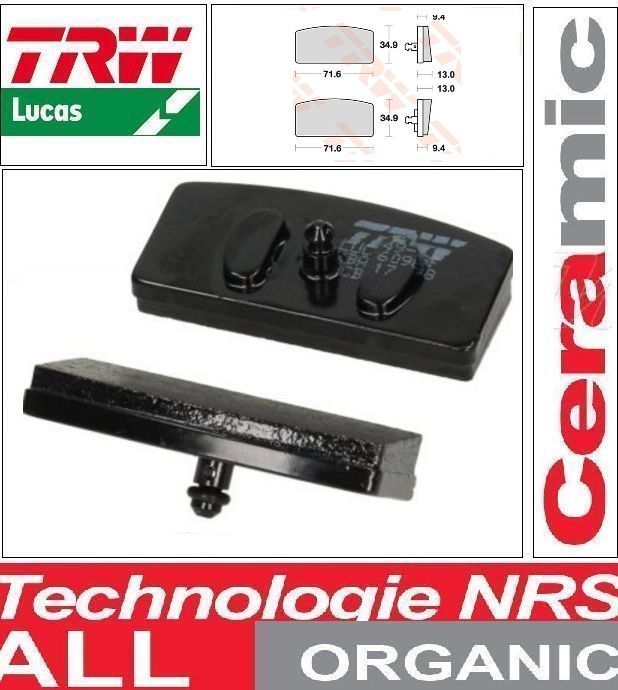 Plaquette frein TRW MCB17 Organic avant pour éliminer les sifflements de freinage sur BMW R90