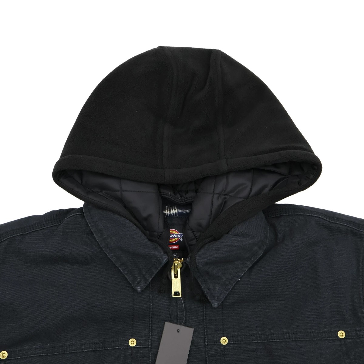 ジャケット・アウター Supreme Dickies Hooded Work Jacket Black Supreme Dickies Hooded Work Jacket (FW24) - $198