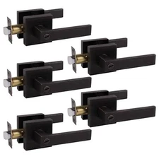Probrico Bed and Bath Door Locks Interior Heavy Duty Privacy Levers in Oil Ru