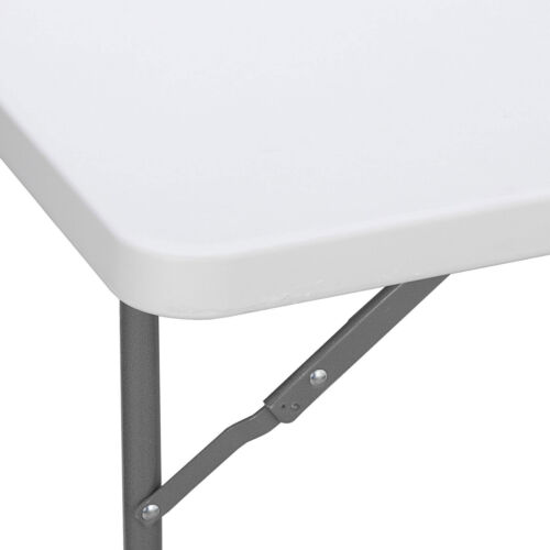 2PCS Square Plastic Folding Table for Indoor Outdoor Events w/Locking Legs White - Picture 9 of 14