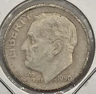 ☆SILVER☆  ☆SILVER☆  ☆SILVER☆ 1950S Roosevelt Dime  ■76 yrs old!!!