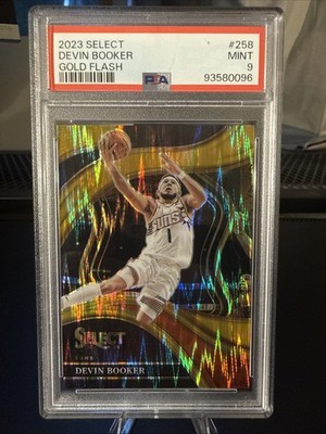 2023-24 Panini Select Courtside Devin Booker #258 Gold Flash Prizm /10