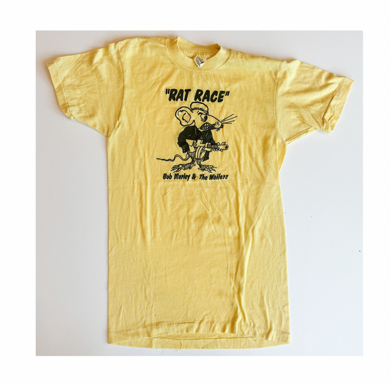 BOB MARLEY 1976 PROMOTIONAL TUFF GONG? JA Rat Race T-SHIRT Medium