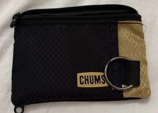 Chums Compact Surfshorts Wallet w/ Key Ring, 2 Zipper Pockets, ID Window 