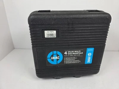 Javac 4 Valve Refrigeration Manifold 3 Hoses in Carry Case Multi Gas #2155193b - Image 1 of 4