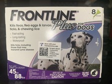 FRONTLINE Plus Flea and Tick Dog Treatment - 45-88 lb, 8 Doses 1491066 