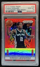 2013-14 Panini Prizm Kawhi Leonard Auto Prizm Red #/49 Spurs PSA 10 GEM MINT