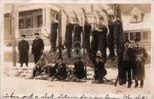 Berlin NH Hunting Deer Hanging Hunters Rifles 1900s RPPC Photo Postcard COPY