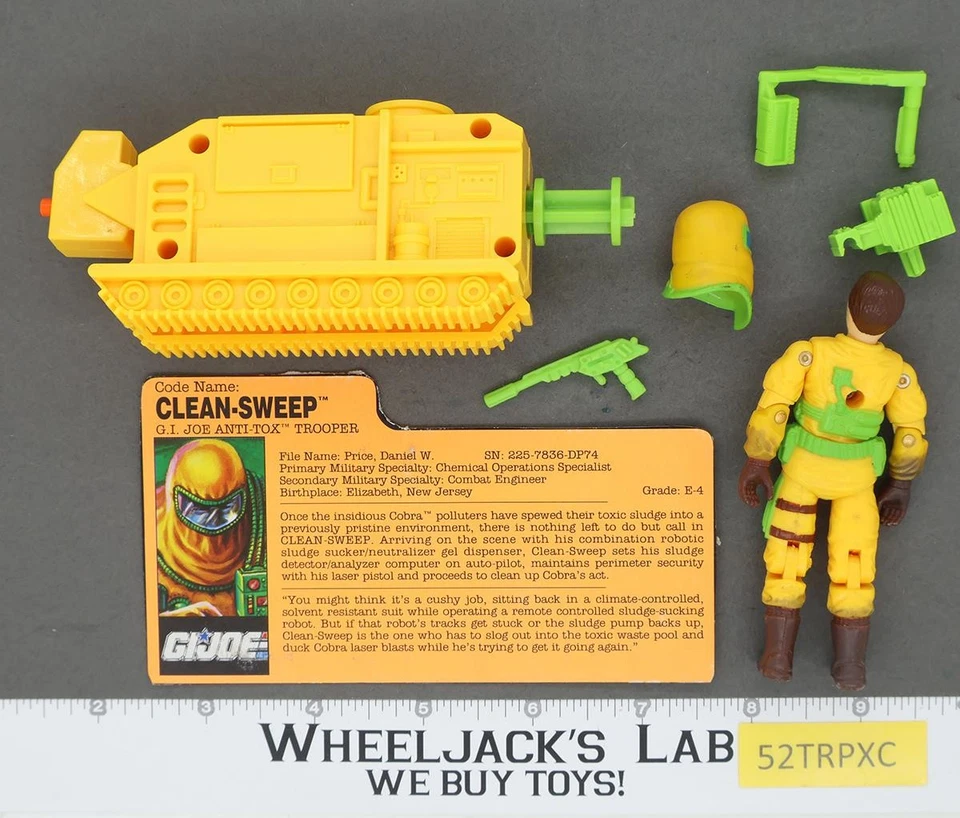 Clean-Sweep V1 100% Completo G.I. Figura de acción Hasbro Joe 1991 vintage Foto 2 de 2