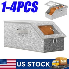 1/2/3/4x Stackable Storage Organizer for Baseball Caps 24 Caps Hat Box with Lid