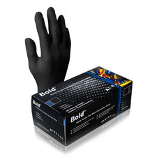 Aurelia Bold Black Nitrile PF Gloves, 100/Box, Small