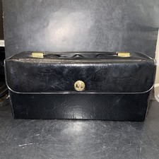 Vintage 12 Audio Cassette Tape Holder Vinyl Carry Case Storage 10 x 5 x 3.5