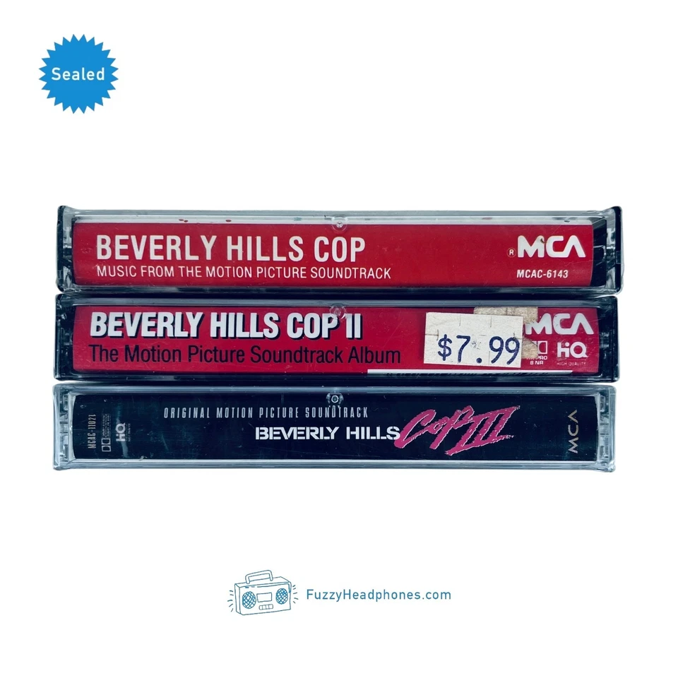 Beverly Hills Cop I, II & III Soundtrack Cassette Tapes - US 1st Press SEALED - Image 3 of 4