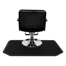 3 ft. x 5 ft. Salon & Barber Shop Chair Anti-Fatigue Floor Mat - Black Hexagon