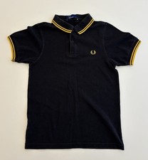 Fred Perry Retro Twin Tipped Black Polo Shirt Men’s XS Vintage Style