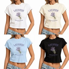 Women 100 Cotton Crew Neck Tee Basic Short Sleeve T-Shirt Top USA SELLER 0