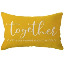 Home Quotes Lumber Decorative Pillowcases Together is Our Favorite Place to B...