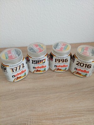 Konvolut Sammlung - Nutellagläser Europameister - 4 Stück - leer - selten