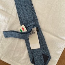 Salvatore Ferragamo Blue Silk Tie Made in Italy New Unused Luxury brand new