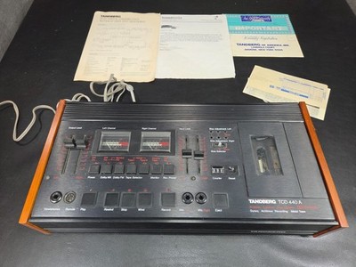 TANDBERG TCD 440A Cassette Deck For Service W/ Original Paperwork VIDEO DEMO!  