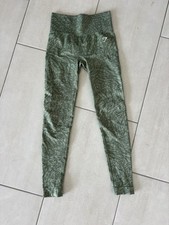 Gymshark x Whitney Safari Camo Olive Green Leggings Womens XS Green Seamless Gym