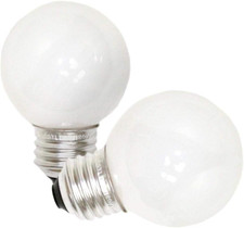 Incandescent 25W G16.5 Globe Light Bulb, E26 Medium Base, 2850K Warm White Frost