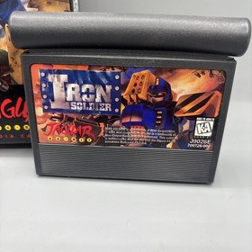Iron Soldier (Atari Jaguar, 1994) Complete In Box W/ Manual Inserts & Overlay.