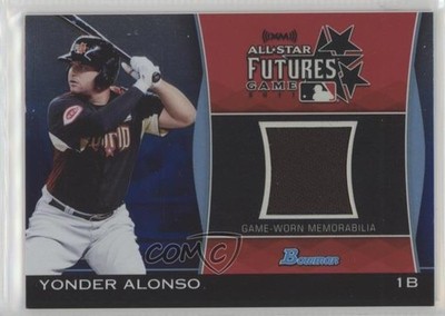 2011 Bowman Draft Futures Game Relics Blue 40/199 Yonder Alonso Rookie RC 00ah