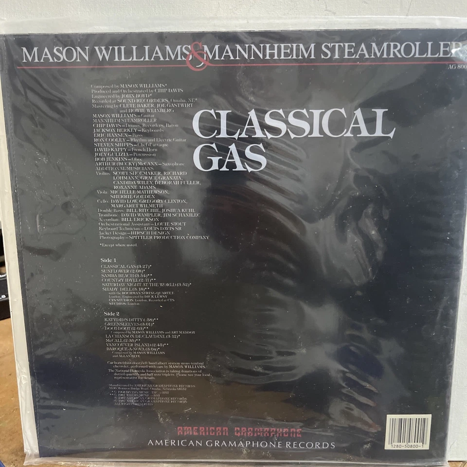 MASON WILLIAMS & MANNHEIM STEAMROLLER Classical Gas Audiophile STILL SEALED! - Image 2 of 2