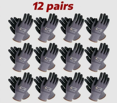#ad #ad MaxiFlex PIP 34 874 L Foam Nitrile Grip Coated Work Gloves 12 Pieces Pack $41.99