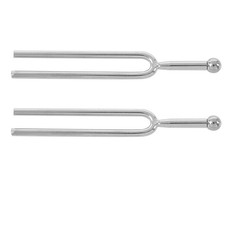 2X C523 Instrument Tuner Silver Tone Metal Tuning Fork 523Hz T5H25189